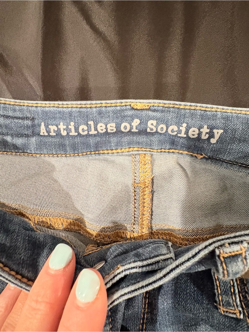 Articles of Society Y2K Light Wash Indie Mid Rise Stretch Skinny Jeans size 25 - Picture 4 of 12